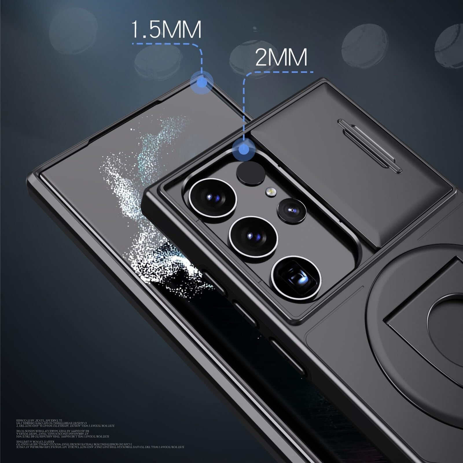 Etui do Samsung Galaxy S24ultra/S24plus/S24, osłona obiektywu aparatu, magnetyczny pierścień podpórka ochronna powłoka ochronna (kolor: fioletowy, rozmiar: S24plus)