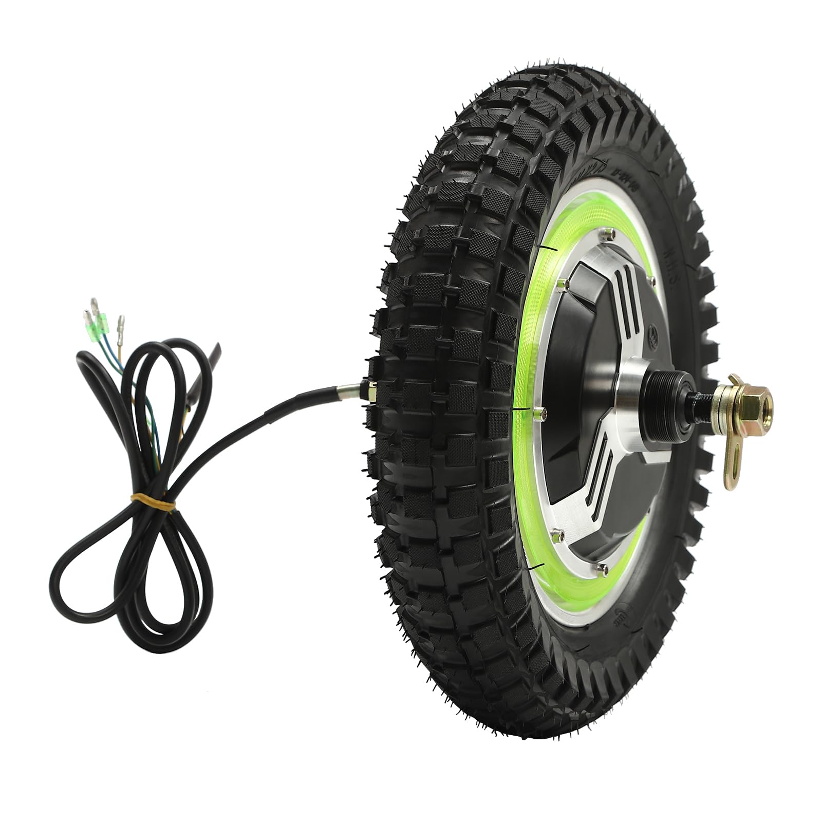 LIAPDG 350W Brushless Gearless Motor, 24V Electric Wheel Electric Scooter Front Wheel Hub for 10-14
