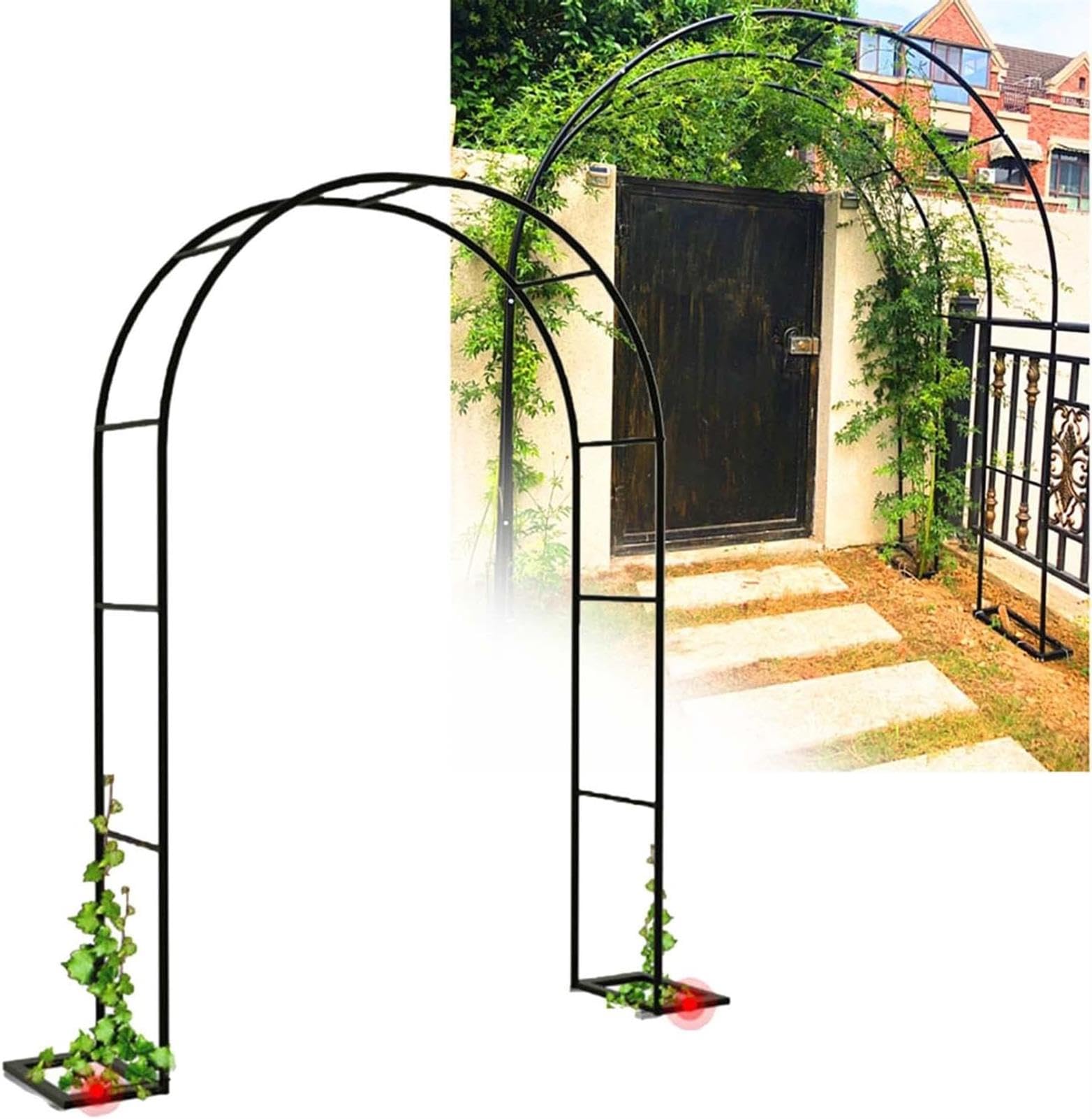 Arche de jardin en métal blanc 300x220 cm résistant rouille