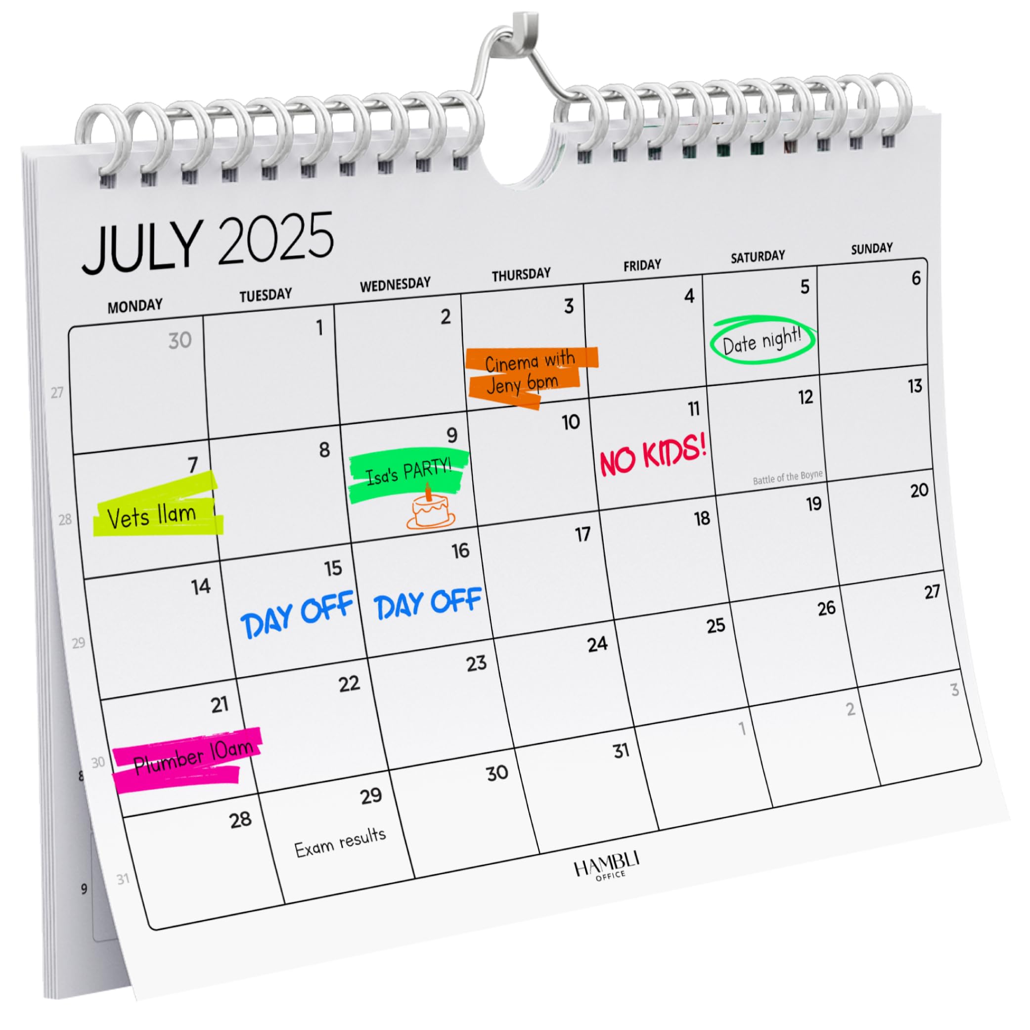 Wall Calendar 2025-2026 - 18 Month Planner July 2025 - Dec 2026 - A4 Landscape Wall Planner 2025-2026, Full Year Family Calendar 2025 2026 - Wall Calendar 2025-2026 - Home, Office 18 Month Diary