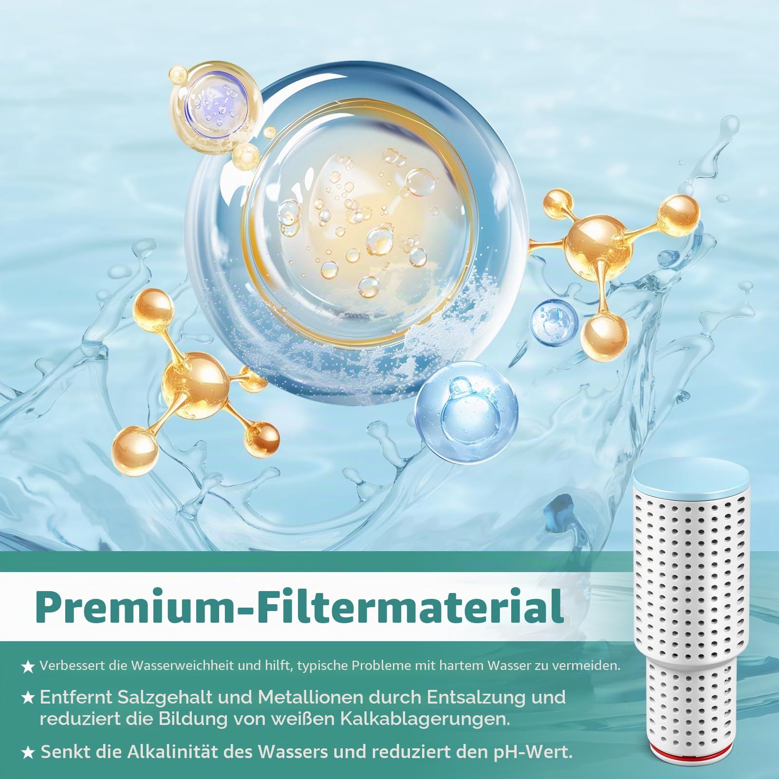 Wasserreinigungspatrone passend für DREO HM311 / HM311S, HM524 / HM524S, HM306 / HM306S, HM409S, HM420S, HM321, HM312 Luftbefeuchter-Ersatz, 150 Liter Clean Mist Demineralisierungskartusche