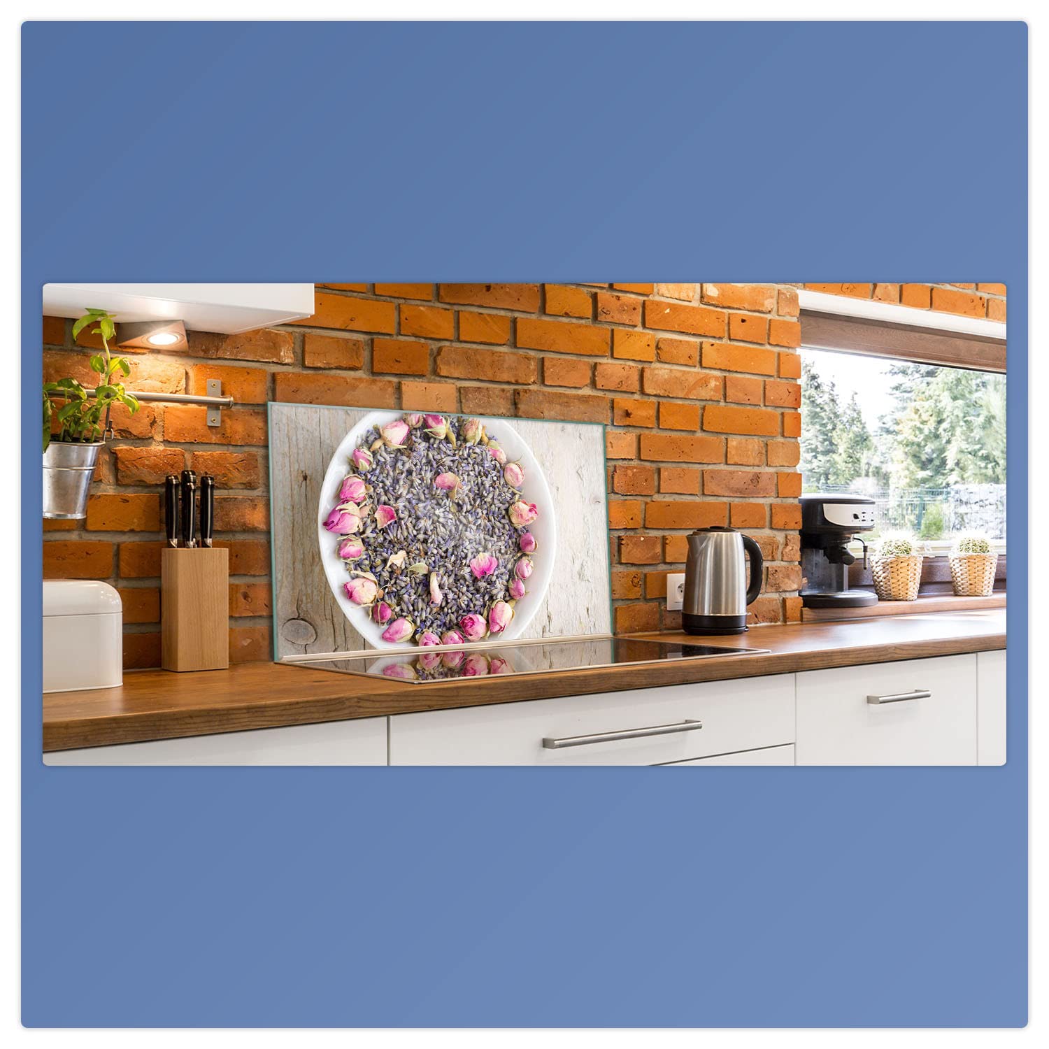 Piastra Copripiano Cottura Decorwelt – 90x52 Cm, Vetro Di Sicurezza 4 Mm, Multiuso: Tagliere, Sottopentola, Piatto Da Portata, Con Piedini Antiscivolo