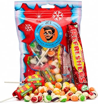 JC s Freeze Dried Sweets   Crunchy Freeze Dried Candy & Fruit | Sweet & Sour Dry Sweets | Freezy Sweet Bundle | Red Mix