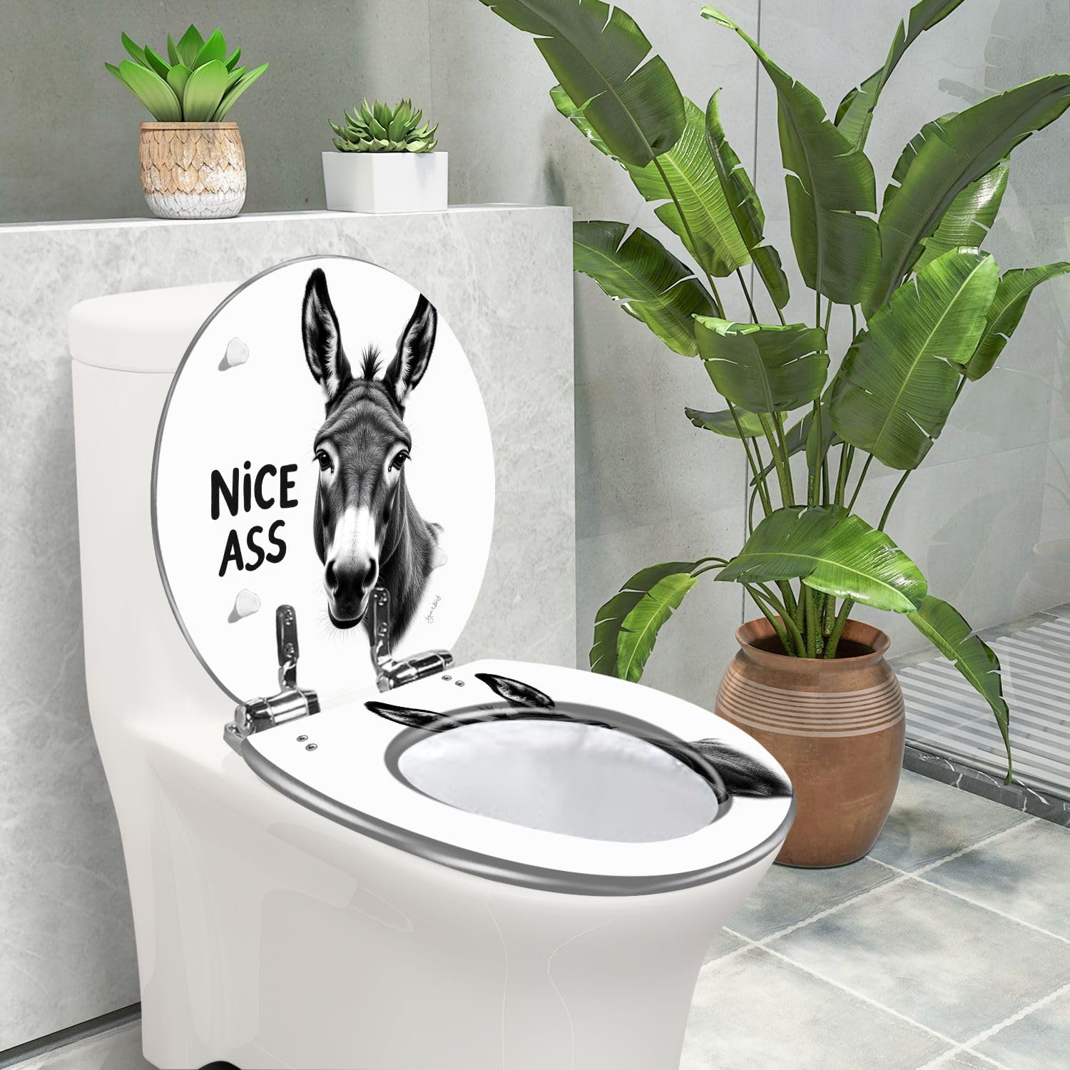 Asiento de inodoro redondo de resina para baño