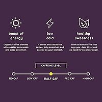 Vista 7 de Balance by tamar Date Coffee Mezcla orgánica molida de café y dátiles enteros Bajo en ácido Menos cafeína Dulzura saludable Impulso