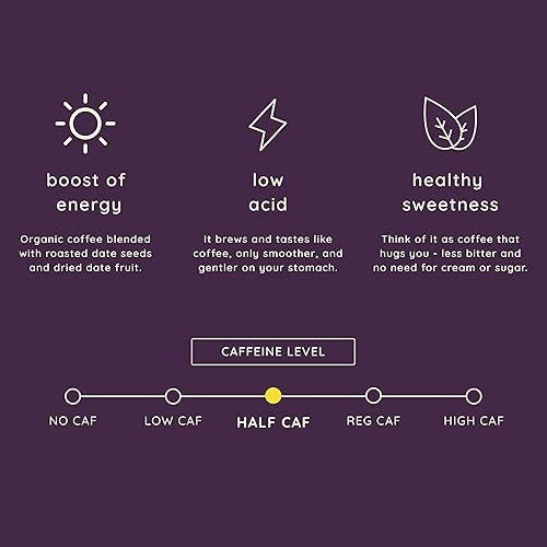 Miniatura 6 de Balance by tamar Date Coffee  Mezcla orgánica molida de café y dátiles enteros  Bajo en ácido  Menos cafeína  Dulzura saludable  Impulso de energía