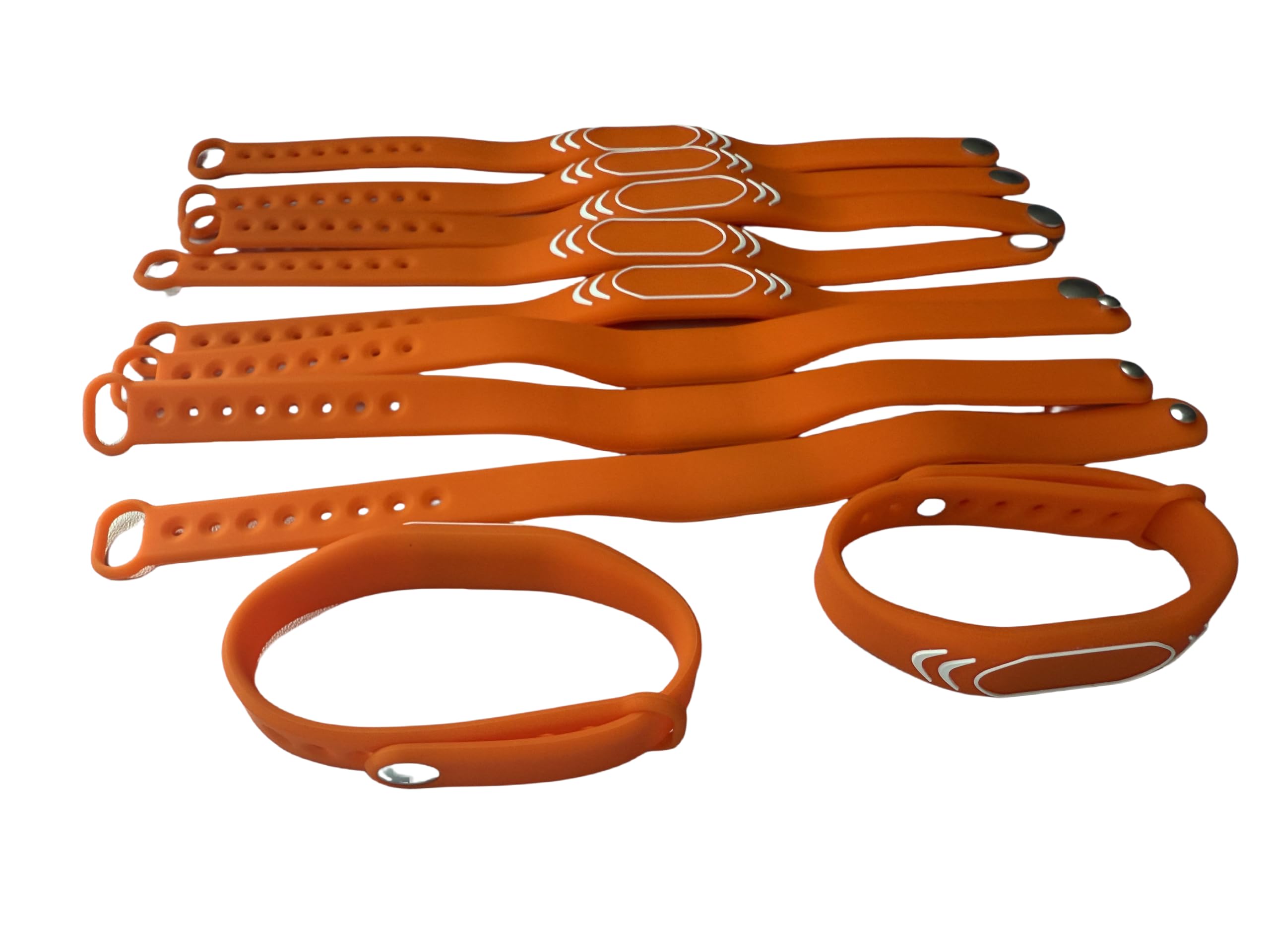 RFID Wristbands 13.56Mhz | Programmable Android | Editable UID | CUID Chip UID Changeable Block 0 Writable (Pack of 10) (Orange)