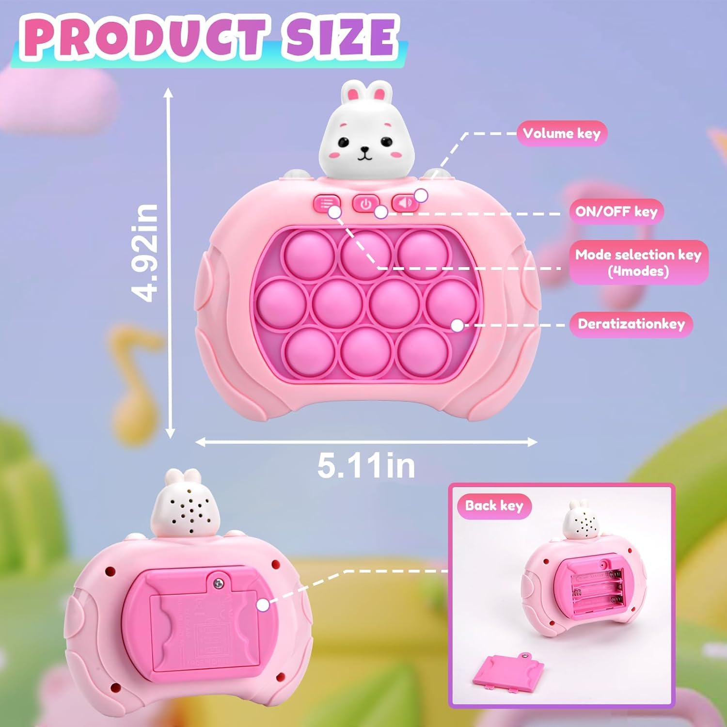 Pop It Elettronico Portatile Con Luci RGB - Gioco Interattivo Per Bambini Con 5 Modalità (Talpa, Memoria, Musica) E 999 Livelli - Antistress Sensoriale, Regalo Creativo