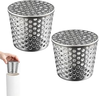 2 Stück Edelstahl Dachrinnen Laubschutz sieb 110mm Regenrinnen Laubfangkorb