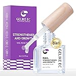 Nail Ridge Filler For Damaged Nails: Gelike ec 8 in 1 Nail Strengthener for Thin Nails and Growth - Protein Nail Ridge Filler with Top Coat Free