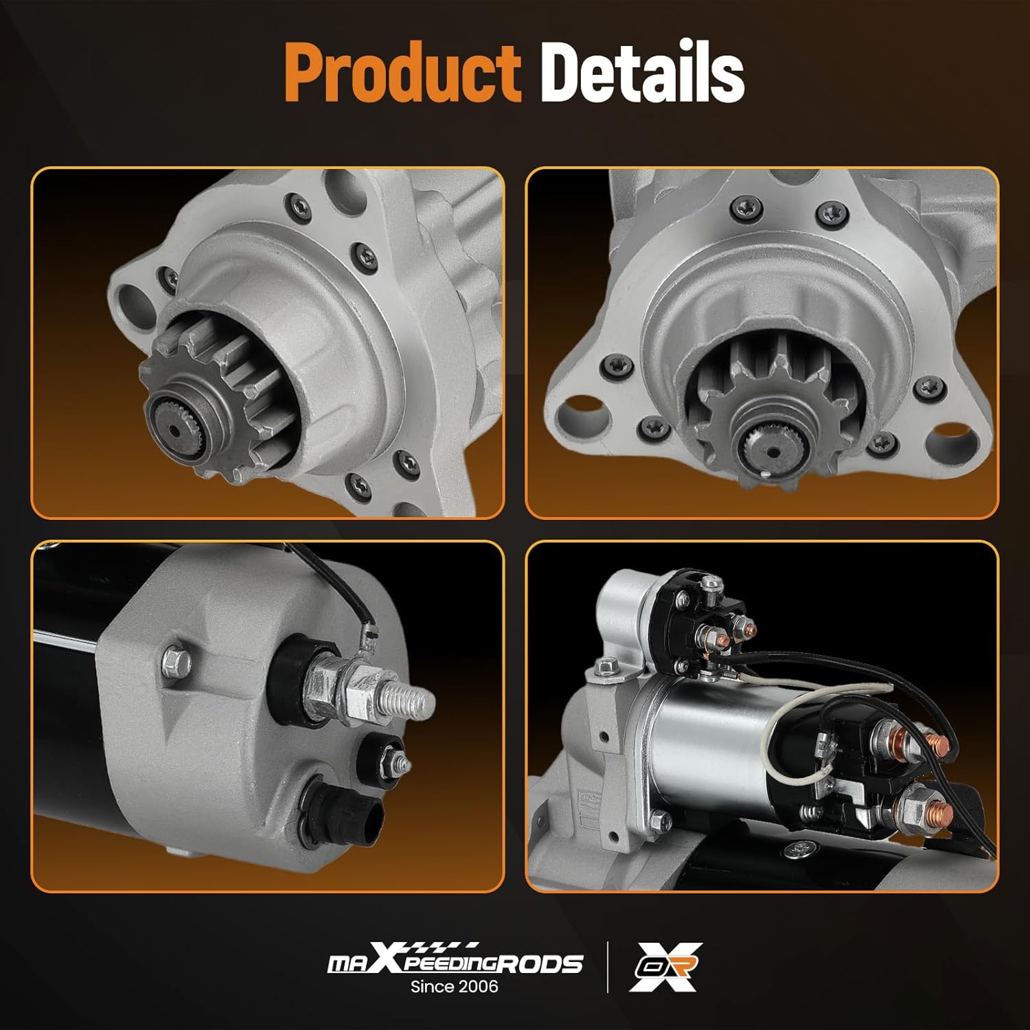 maXpeedingrods 8200308 6924N Starter Motor 39MT 12V 11T for Caterpillar C10 C12 C13 C15, Cummins ISM ISX M11 N14, Detroit Diesel Series 60, for Ford Freightliner International Kenworth Volvo Truck