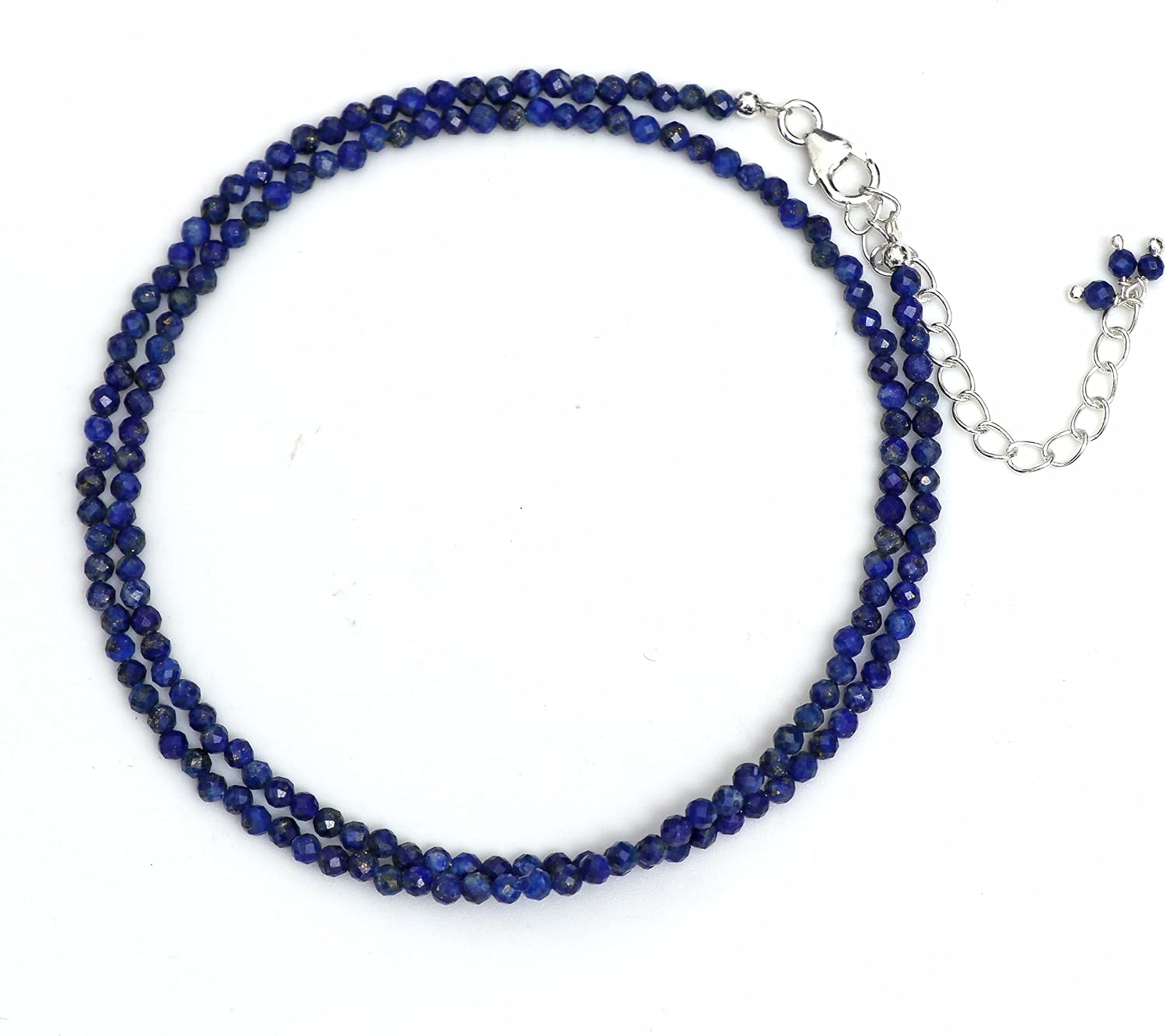 Natural Beaded Gemstone Choker Necklace,Faceted Beads, Birthstone Necklace, Energy Healing Crystal, Gift For Her, 925 Sterling Silver Jewelry 18 Inch