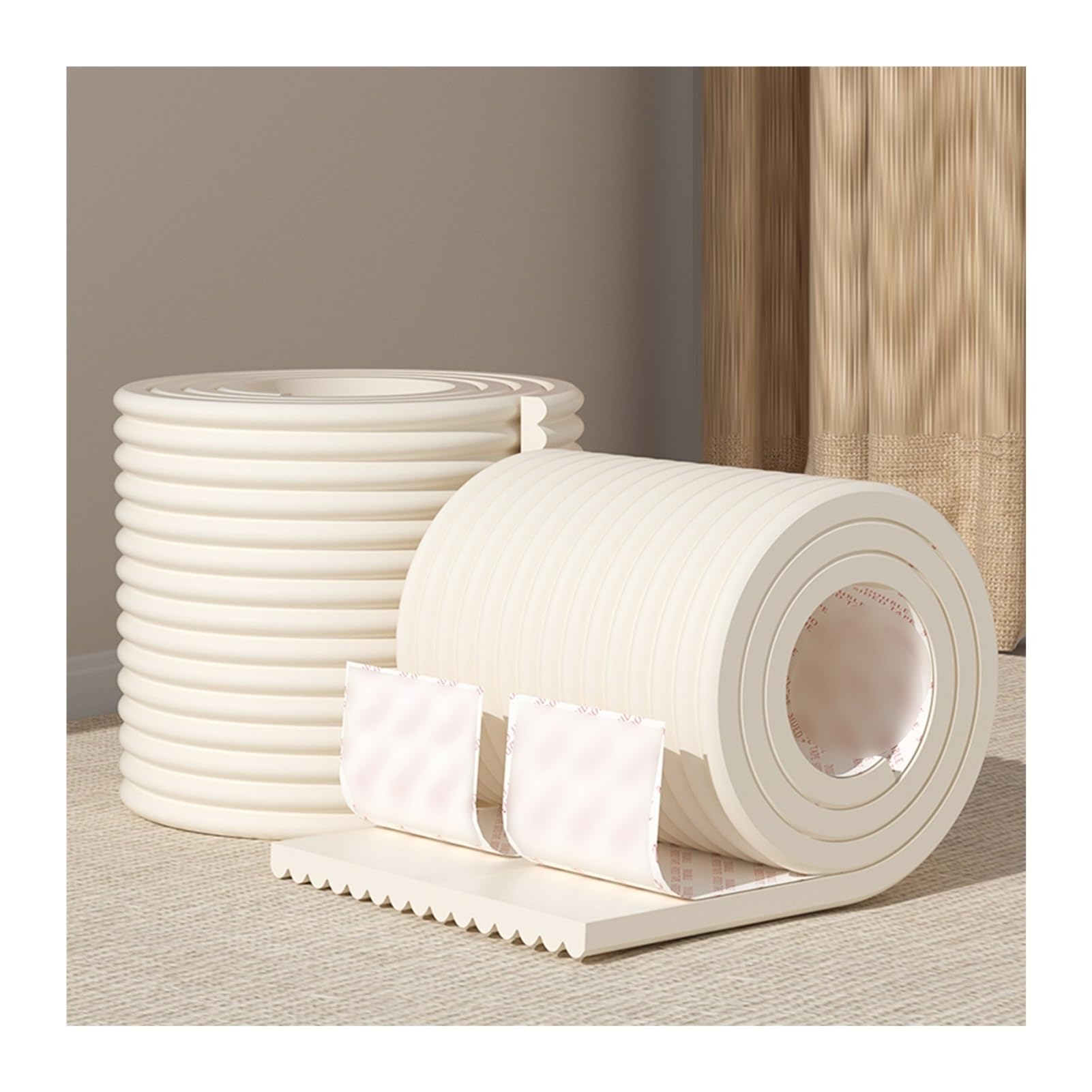 Protection de bord en forme de W pour tables basses en verre, bande de protection en mousse pour meubles, coussin mural d'angle doux, 10 m de long pour protection murale et table
