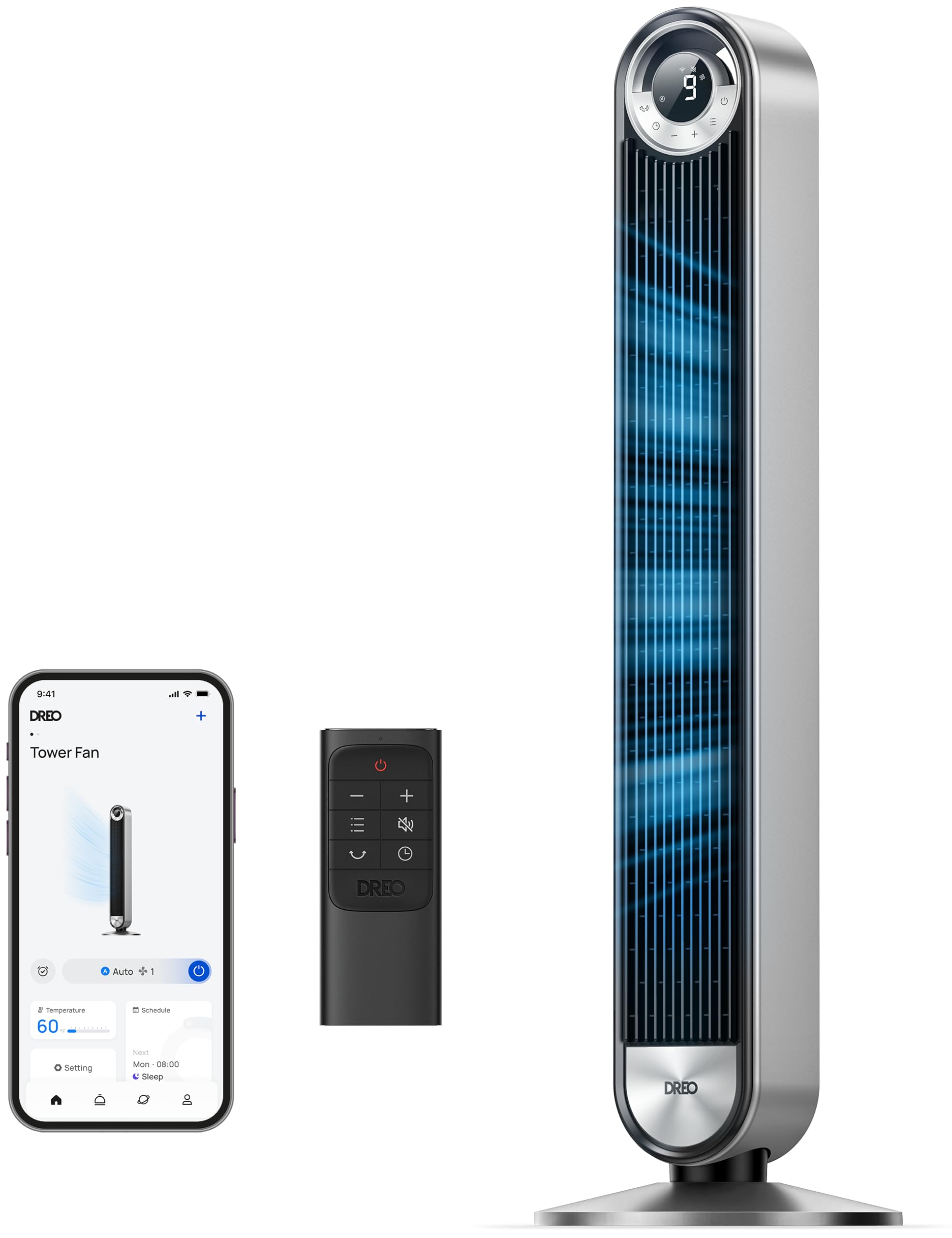 Amazon | Dreo 扇風機 DCモーター タワーファン 羽なし 静音 送風機