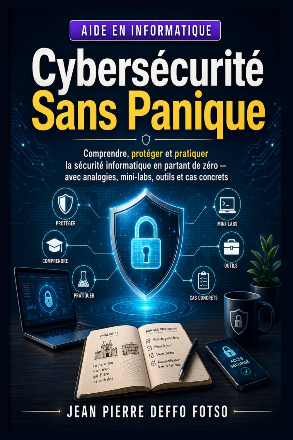 Cybersécurité Sans Panique: Comprendre, protéger et pratiquer la sécurité informatique en partant de zéro avec analogies, mini-labs, outils et cas concrets (Cyber Serie de 0 à Expert)