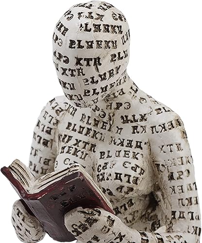 Miniatura 9 de FTVOGUE Figura de mujer de lectura, decoración de estantería de lectura para mujer, adorno de escultura para sala de estar (F)