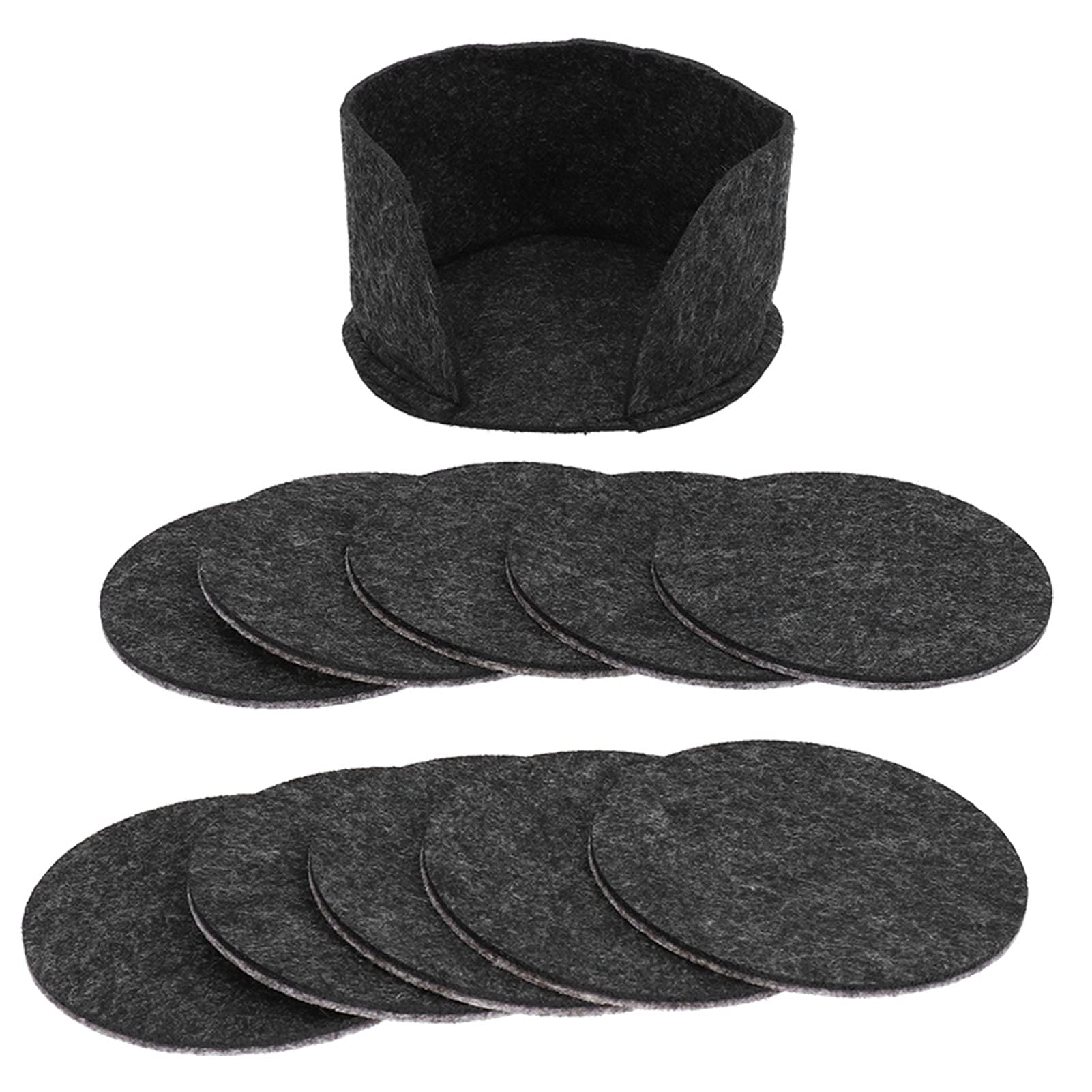 Felt Coasters for Drinks - 10PCS Drink Coasters Mug Cup Felt Mat Insulation Protection Pad Round Table Placemat