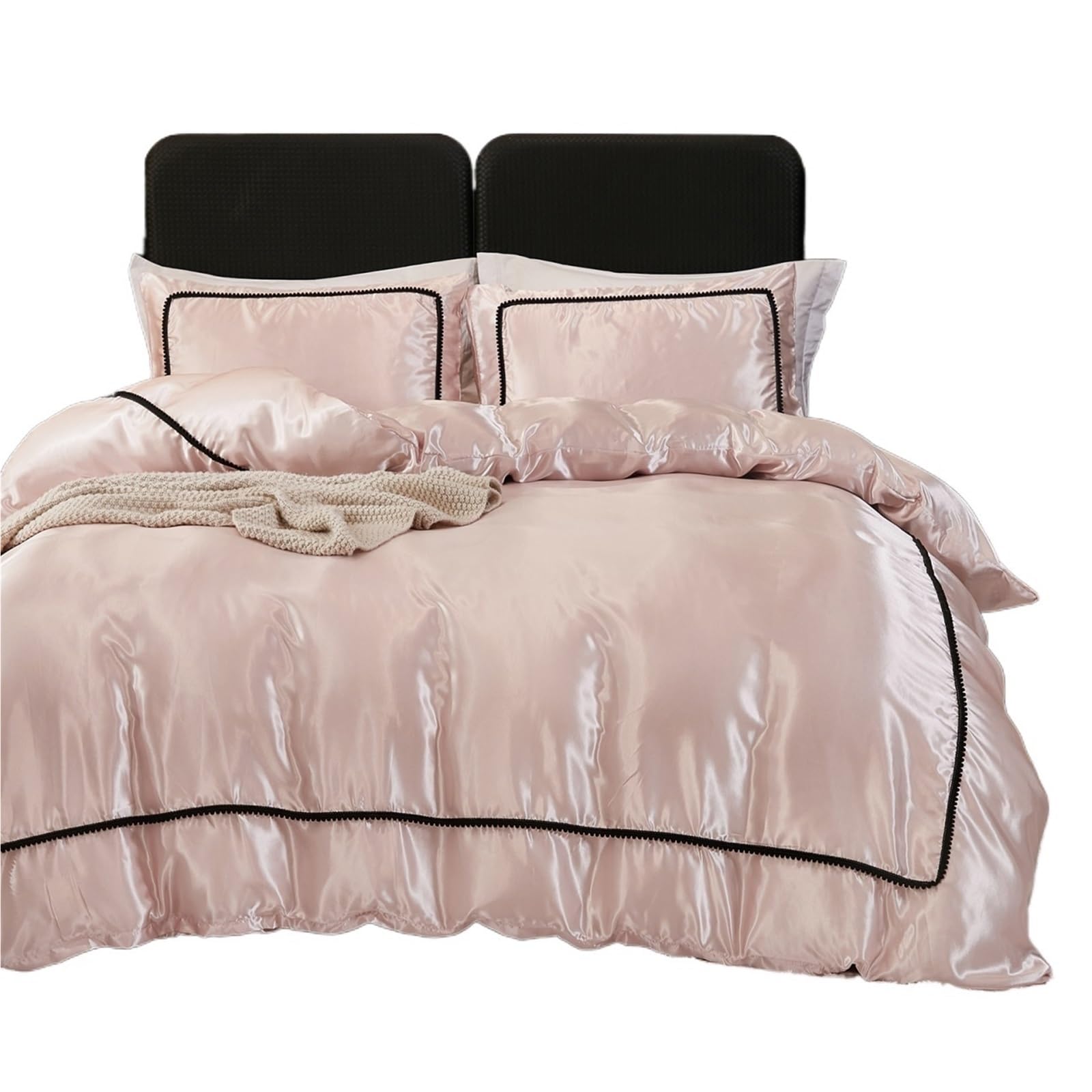 Housse de couette satin finis les cheveux emmêlés parure lit soie