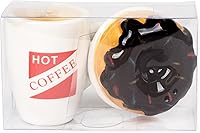 Vista 2 de Salero y pimentero de cerámica para café caliente y dona