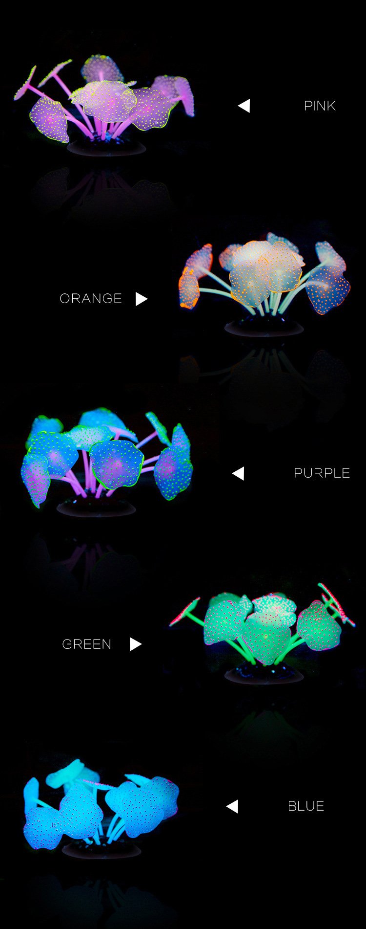 Aquarium Decorations, Beautiful Ball Shape Glowing Artificial Silicone Coral Plant Ornament for Fish Tank Aquarium Decor