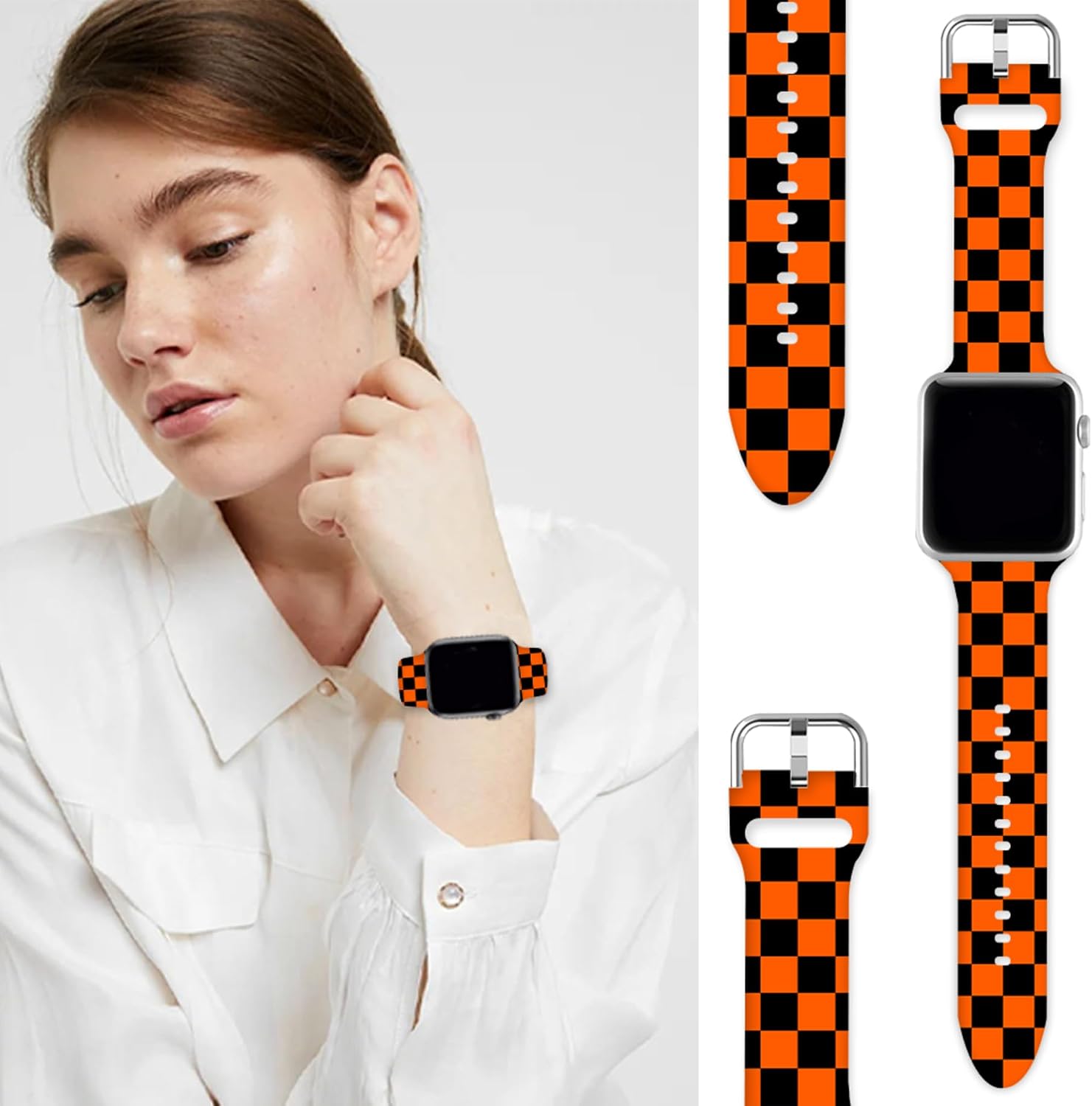 Compatible With Fall Thanksgiving Watch 38/40/41/42/44/45/46/49mm For Women Men, Soft Silicone Breast Cancer Gifts Decorations Replacement Wristband Band For Iwatch Series 11 10 9 8 7 6 5 4 3 2 1 SE image 4