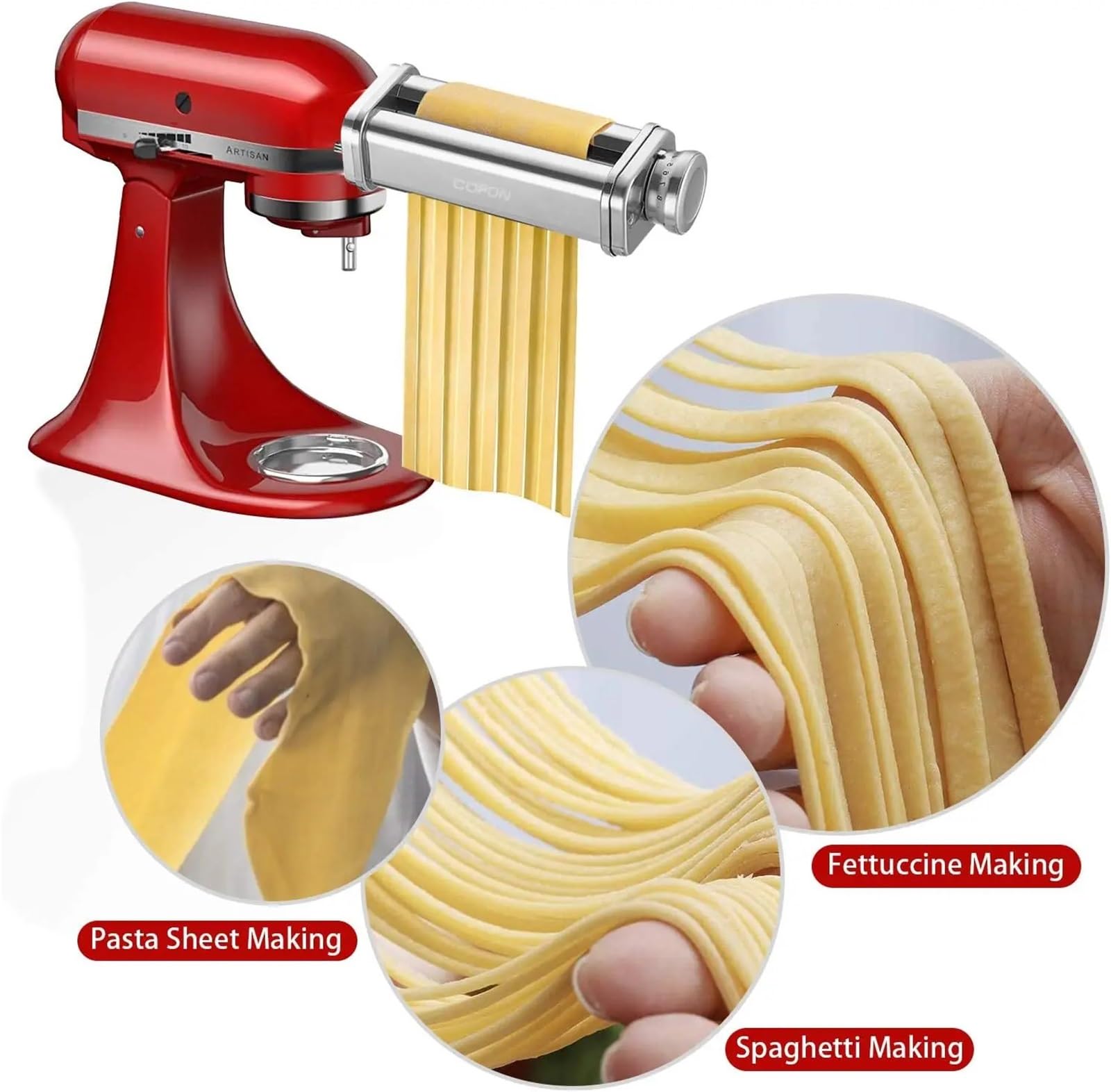 Genérico Accesorio for Pasta, Compatible con KitchenAid