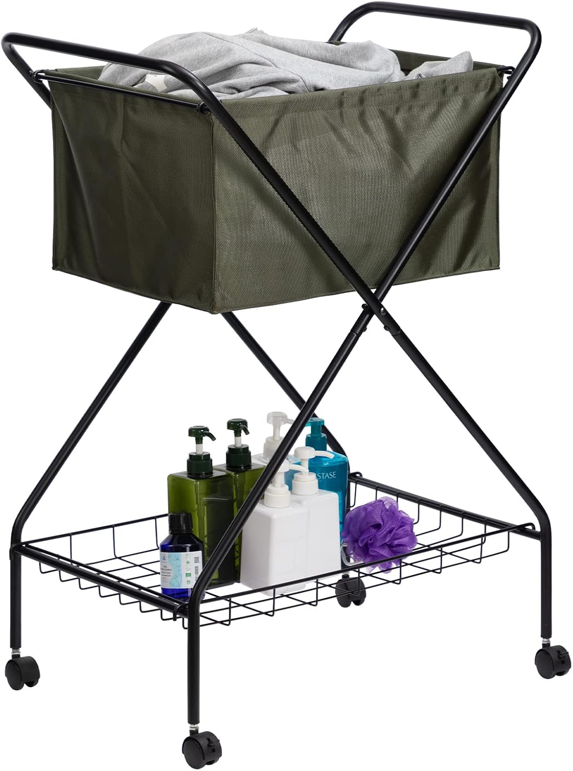 ALIMORDEN Foldable nonwoven fabrics Laundry Cart with