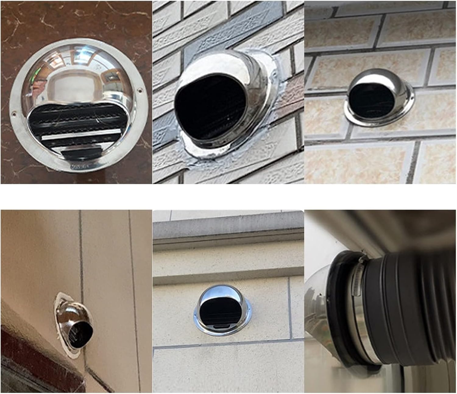 Vent Built-in Fly Screen Mesh, Ventilation Outlet, Soffit Vents, PartsExtra with Built-in Screen Mesh, Vent Hood