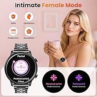 Vista 7 de Hwagol Relojes inteligentes para mujer, teléfonos Android compatibles con iPhone (llamada Bluetooth), monitor de ritmo cardíaco y sueño, 100 modos