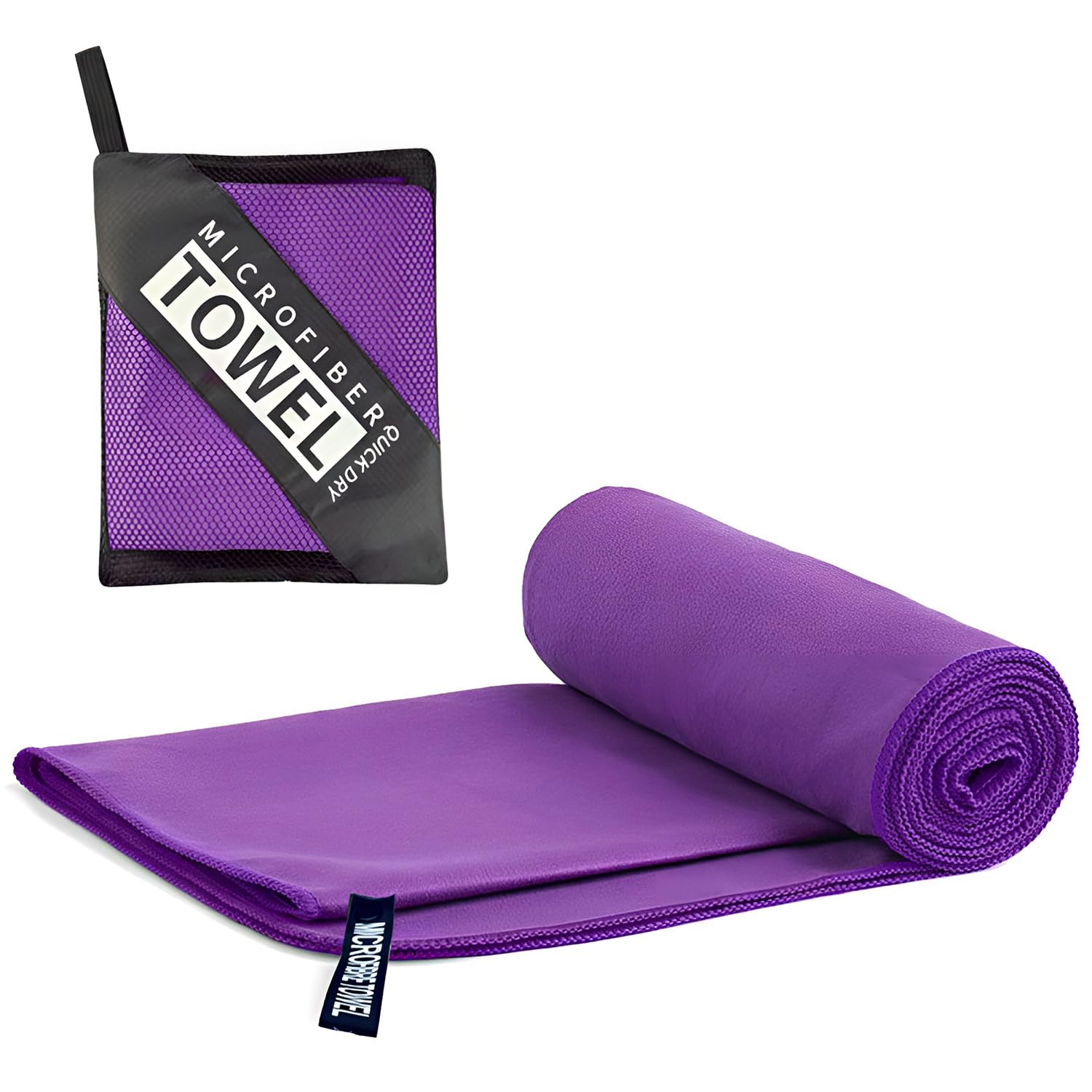 LushOrchidVale Microfibre Towel - Quick dry Lightweight Absorbent Travel Towel,Beach Towel Perfect for Sports Beach Gym Swimming,Cycling,Yoga, Camping,Hiking (Deep purple, 40x80cm)