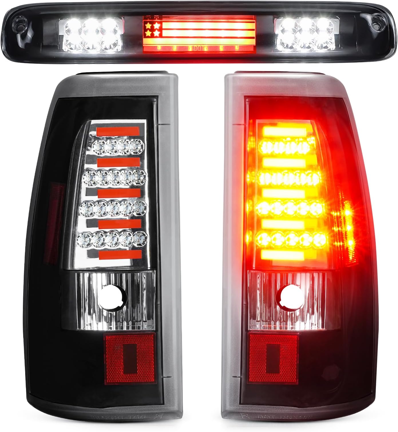 Feux Arrière LED Fumée Pour Silverado/Sierra 2003-2006 - Design Noir, Certifiés, Garantie 1 An !