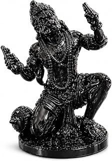 Jiya Art Gellery Premium Shri Ram Rasik Hanuman Idol 8.6 cm | Black UV Resin 3D Printed Murti | Car Dashboard, Puja, Home... Price In India
