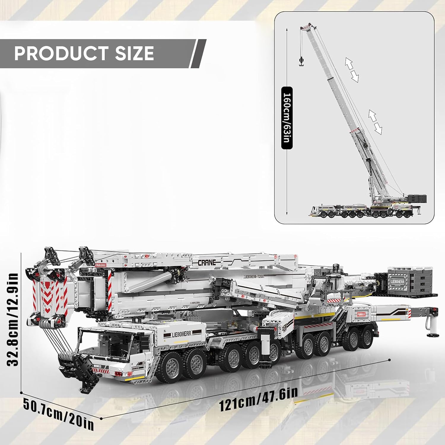Mould King 17007 crane product dimensions
