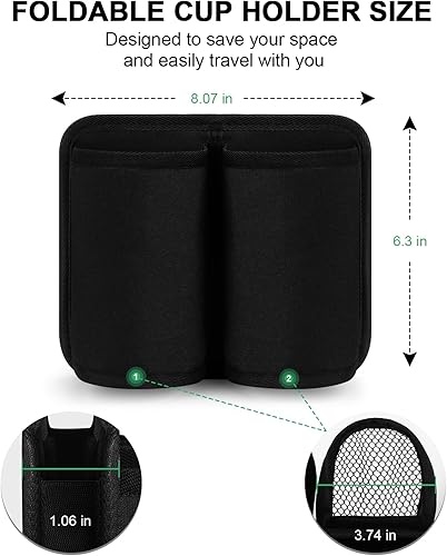 Miniatura 7 de Accmor Portavasos de viaje para equipaje, soporte universal para maleta, manos libres, para bebidas, maleta, taza de equipaje, regalos para