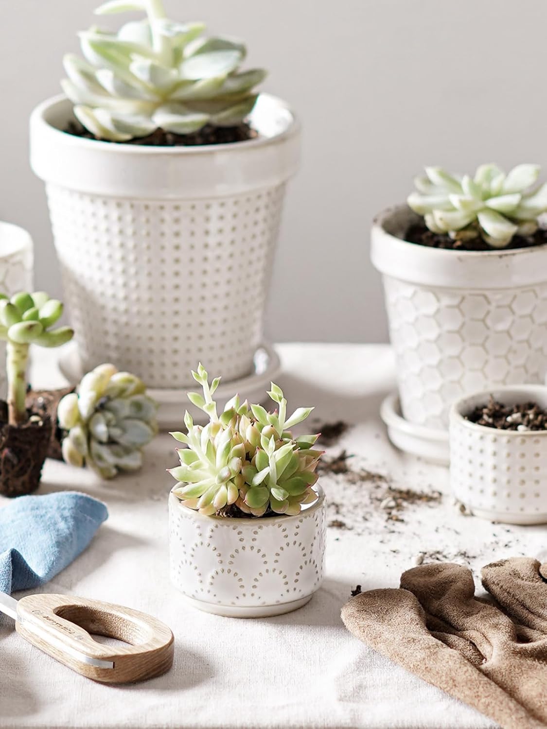 LE TAUCI Tealight Candle Holder, Embossed Ceramic Votive Candle Holders Bulk for Thanksgiving,Christmas, Wedding Table Centerpiece Decor, Set of 36, Arctic White