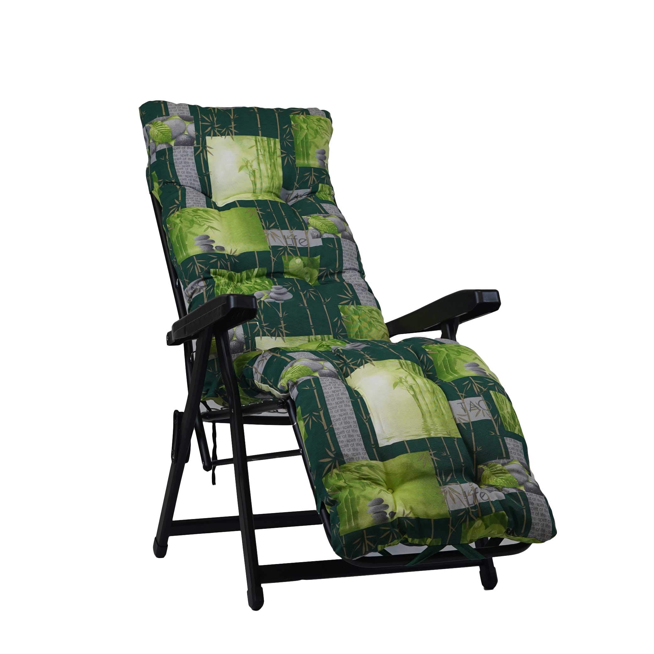 TECNOWEB Cuscino Imbottito per Sdraio con poggiapiedi (160x45cmx10cm) - 100% Made in Italy - Ricambio Cuscino Ideale per Sdraio da Giardino - Disponibili Diversi Colori