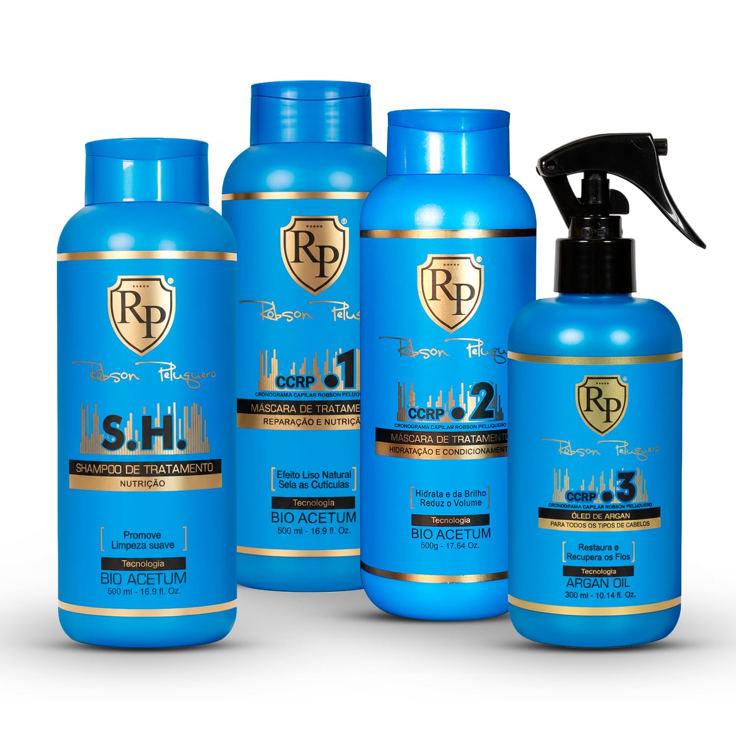 Robson Peluquero CCRP High-Impact Damage Recovery & Strengthening for Hair|4-Step Hair Repair System | Professional Strength, Elasticity & Deep Repair, Salon Quality| Cronograma Capilar Kit