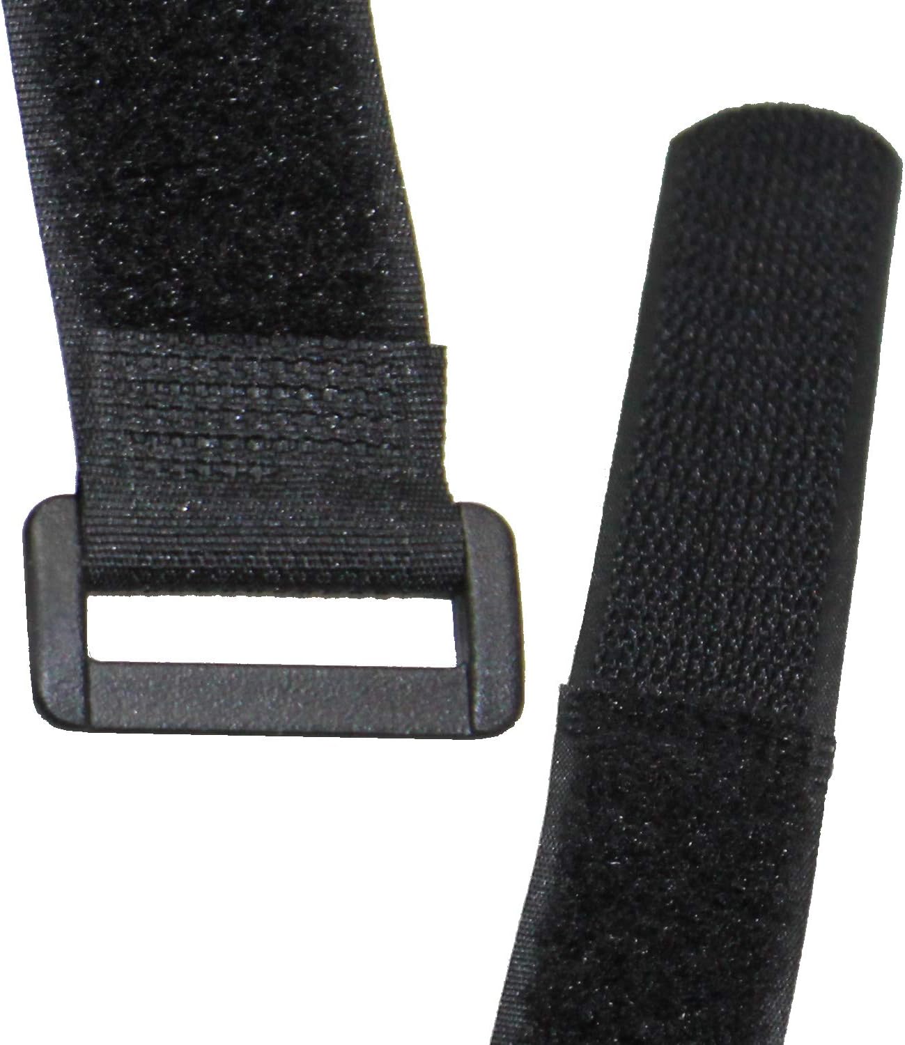 BlueDot Trading Self Adhesive Hook and Loop Cable Straps, Bundle of 20in by 1in and 8in by 3/4in, Reusable Ties for Wires, Cords, Cables, Black, by BlueDot Trading ((10) 20in + (10) 8in)