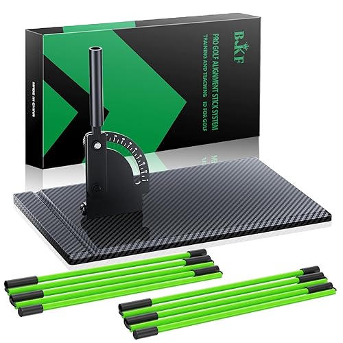 BKF Golf Alignment Sticks and Angle Holder Set with Portable