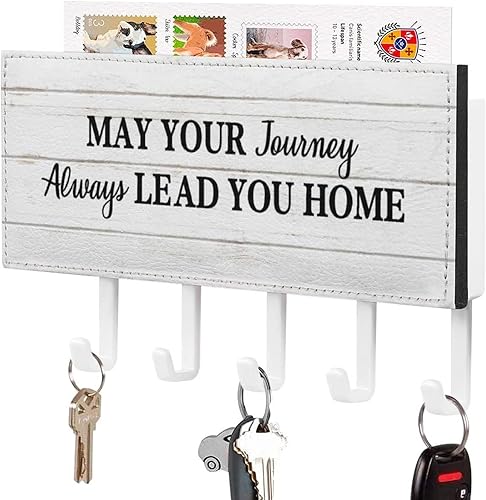 May Your Journey Always Lead You Home - Soporte para llaves de pared, soporte para llaves con citas y letras autoadhesivas, organizador de llaves de