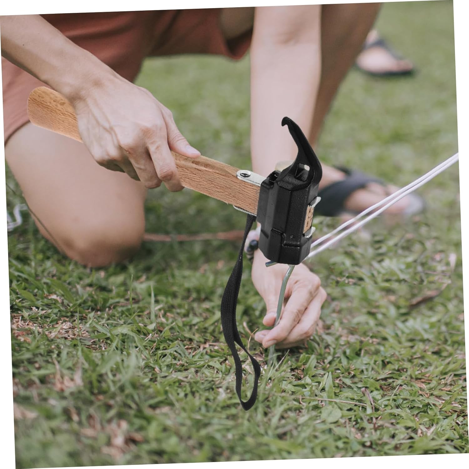 Angoily Camping Mallet for Tent Stakes Heavy Duty Ground Nail Hammer Tent Peg Puller Tool for Outdoor