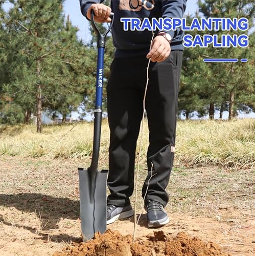 Wiker Spade Shovel,Sharp Shooter Shovel,Shovels For Digging,Planting,Trenching,Gardening,Drain Spade With Fiberglass Handle Heavy Duty,Blue,45 Inches thumb #4