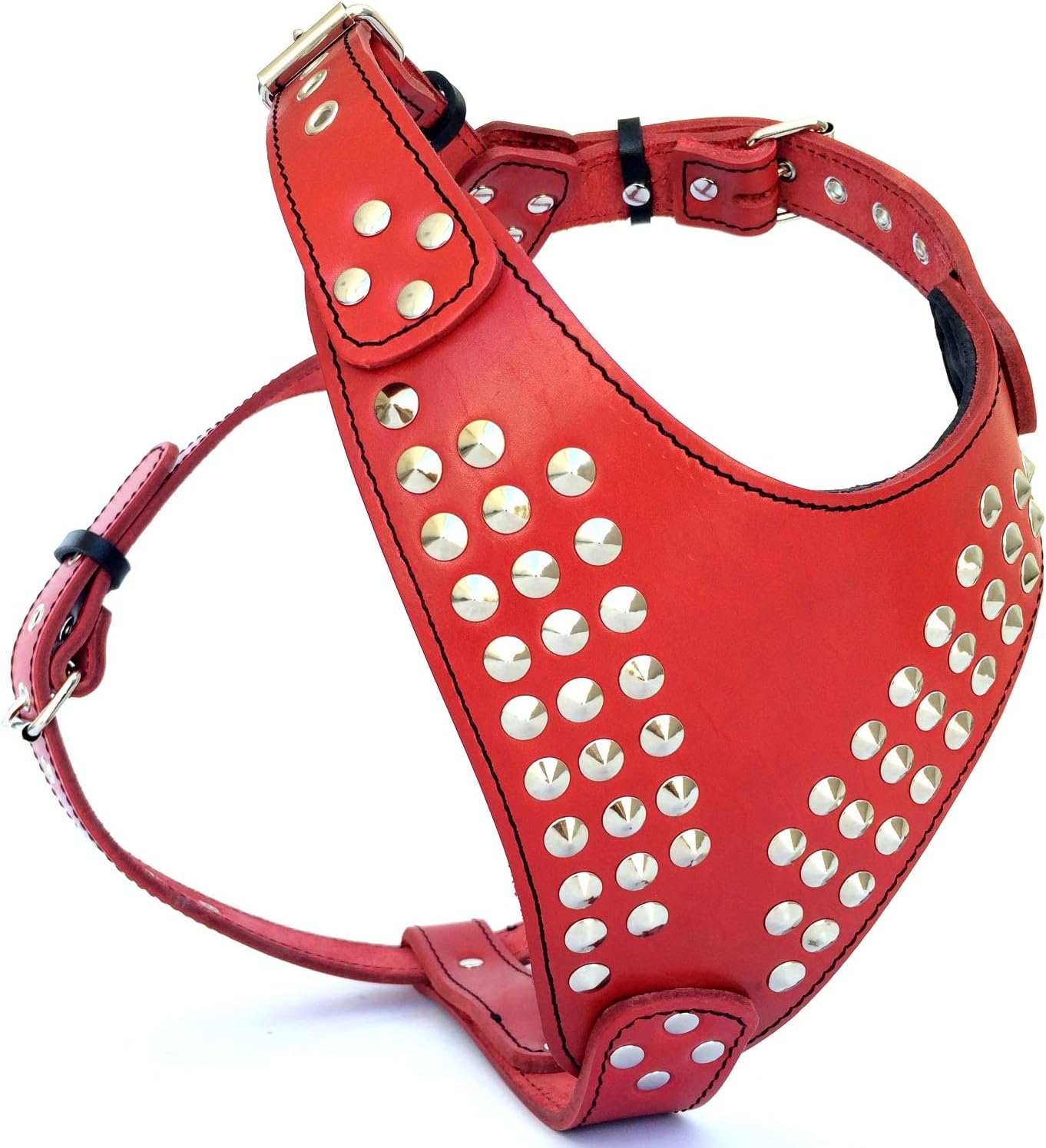Bestia Star Studded Leather Dog Harness