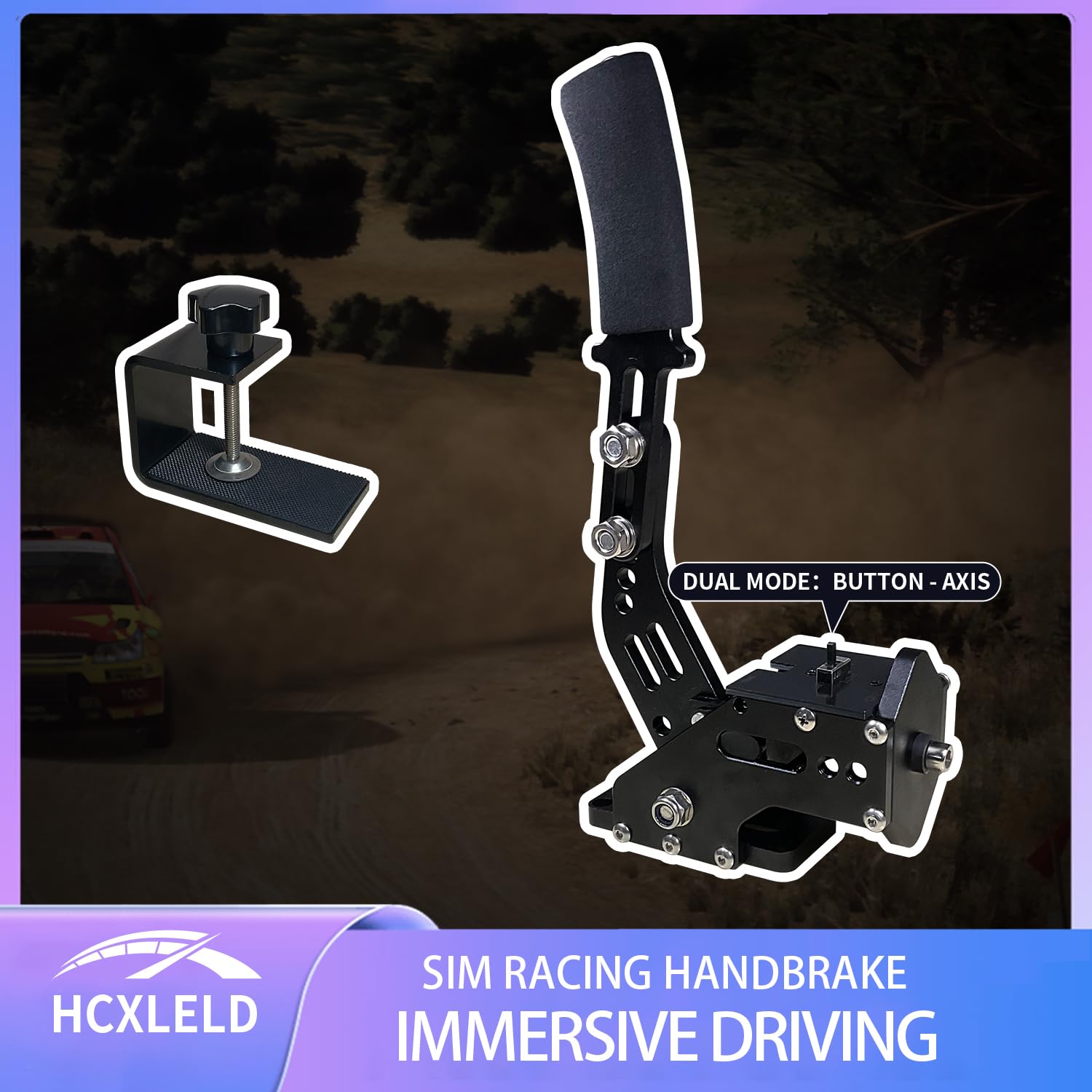 HCXLELD Sim Racing Handbrake, G29 G923 T598P T300RS T248P Steering Wheel Compatible with PS4/PS5, G920 G923 TMX T248X TX Steering Wheel Compatible with XBOX Series X/S, and included table clamp