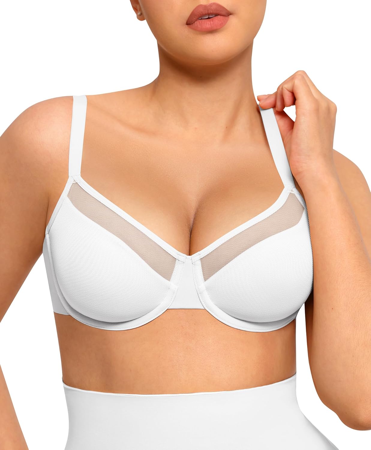 FeelinGirl Minimizer Bras for Women Full Coverage Adjustable Straps Glamorise Underwire Bras for Women Moderate Support