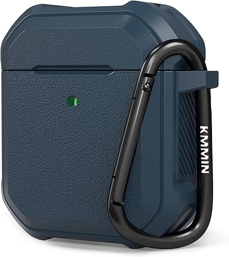 Funda para Airpods, Ztacking Airpods 2 y 1, funda protectora rígida de cuerpo completo, a prueba de golpes para hombres y mujeres, con llavero