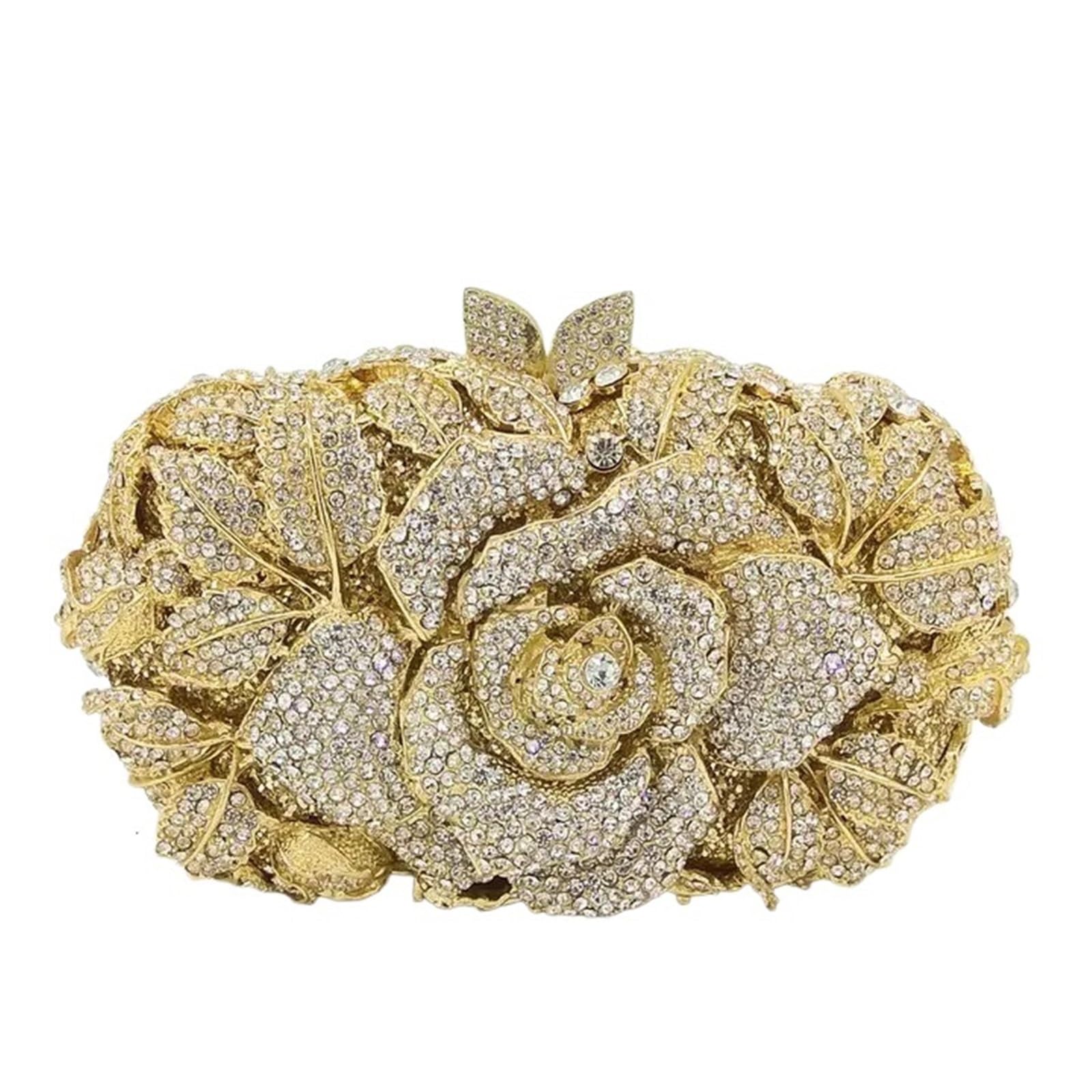 Pochettes de soirée à fleurs dorées sacs main mariage chic - 7