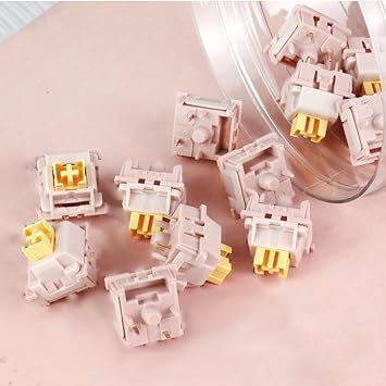 Silent Switch for Mechanical Keyboard, Silent Keyboard Switch | Smooth Silent Switch Quiet - Pre-Lubricated Keyboard Switch Improves Typing Experience