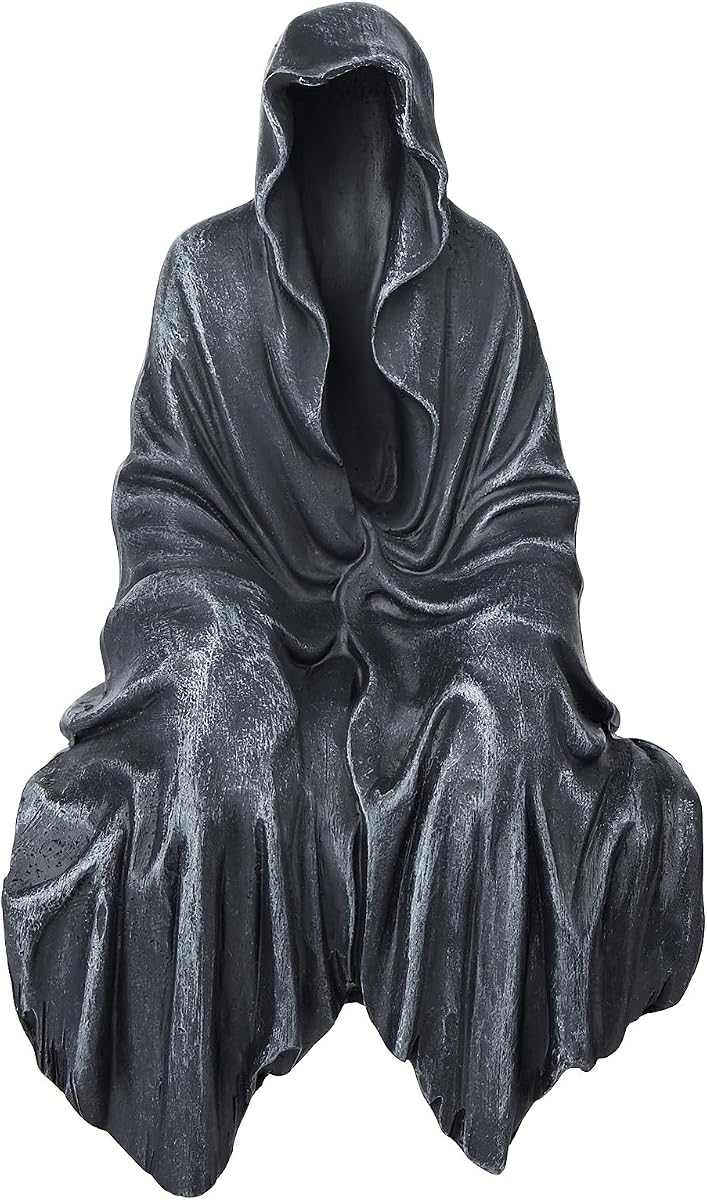 SHOWFEICAT Mesa de resina Decoración gótica Estatua sentada Decoración gótica