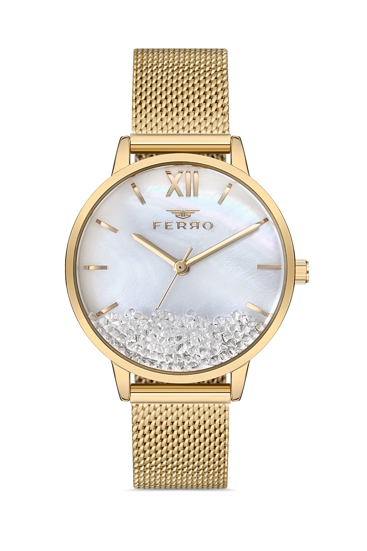 Ferro Pisa Analog White Dial Womens Watch-F21934C-B (B09RP7ZTFB) Amazon Price History, Amazon Price Tracker